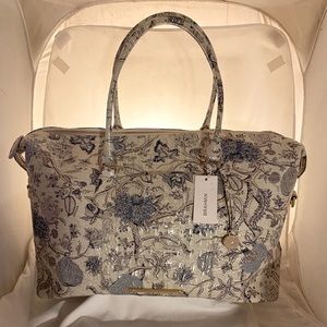 Brahmin Duxbury Blue Jelly Leather Weekend Bag NWT